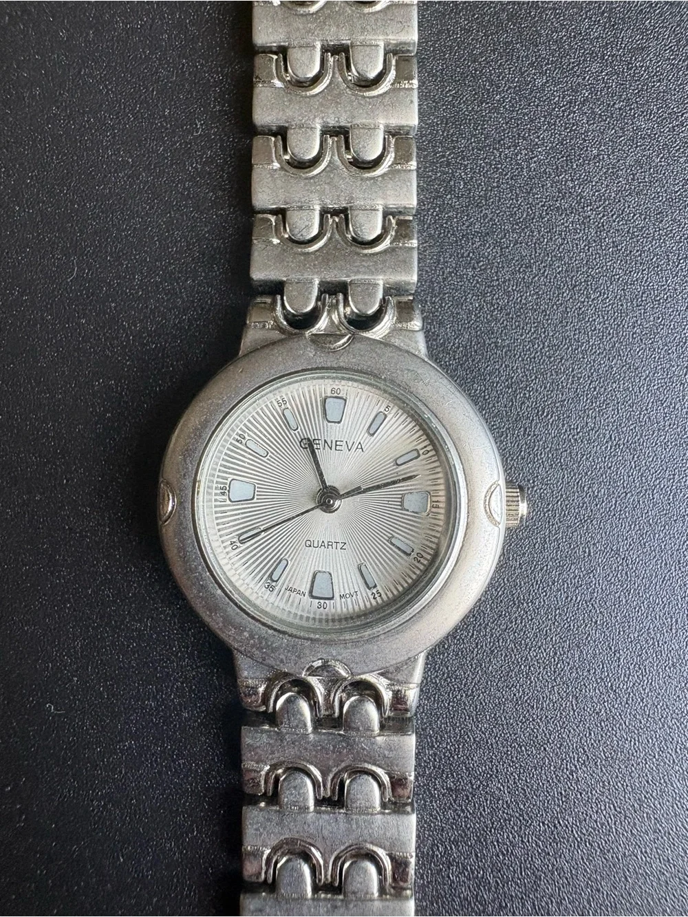 Geneva Silver Quartz Women's Bracelet Watch